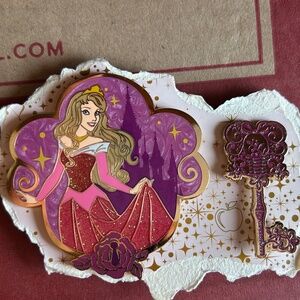 Pink a la Mode Sleeping Beauty Keys to the Kingdom Pin Set Aurora Disney